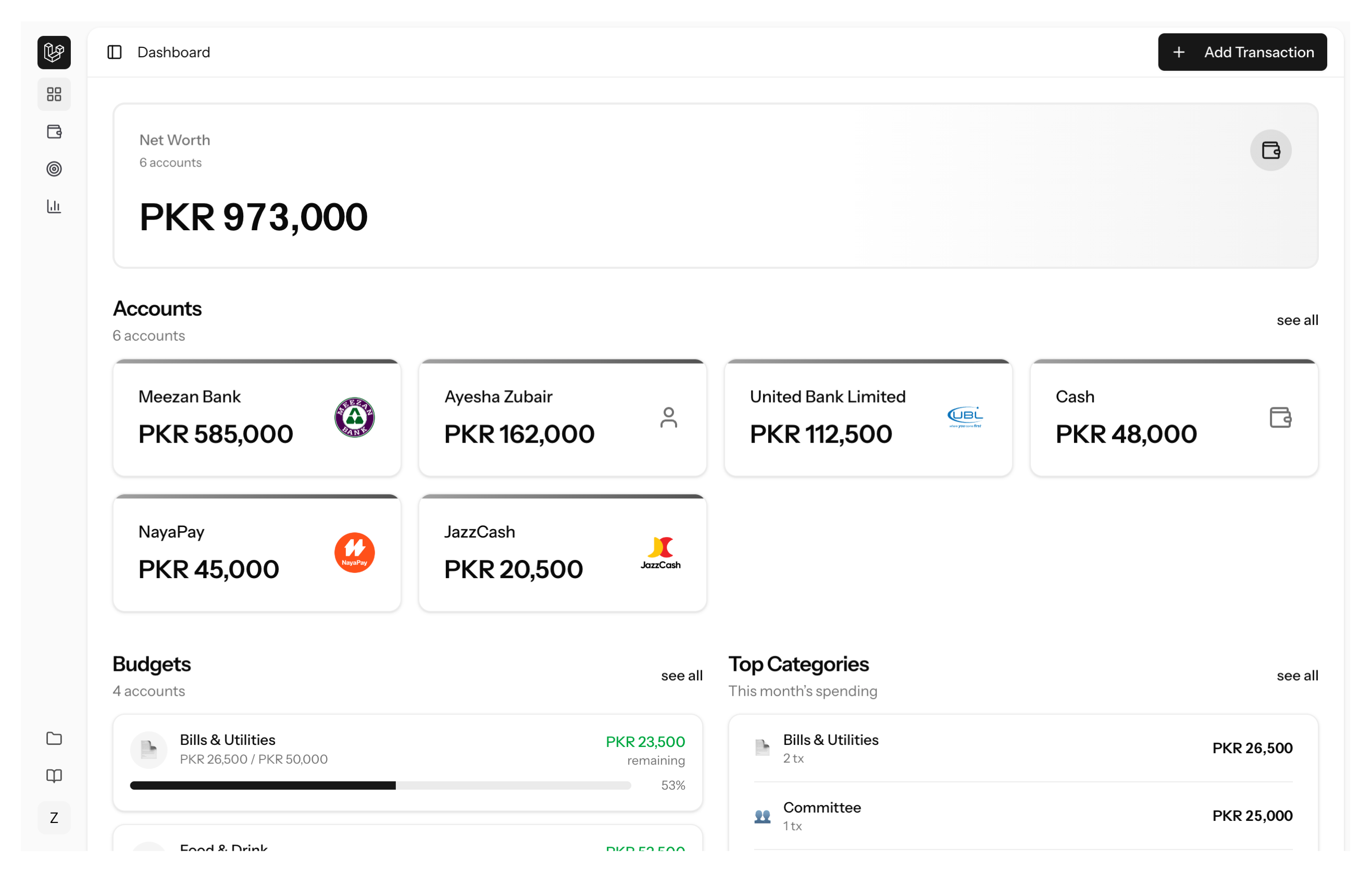 App dashboard preview