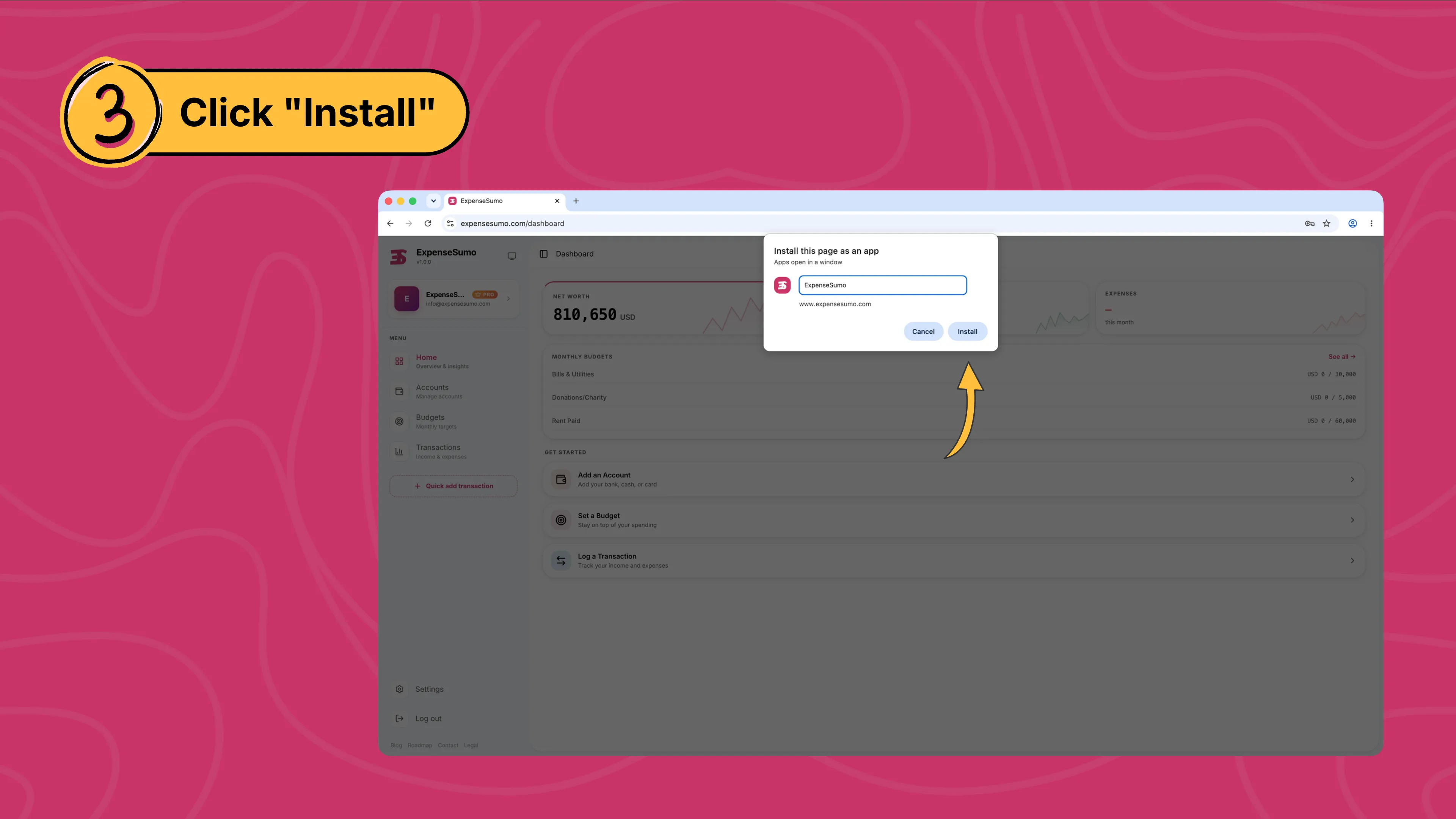 Step 3 - Click "Install"