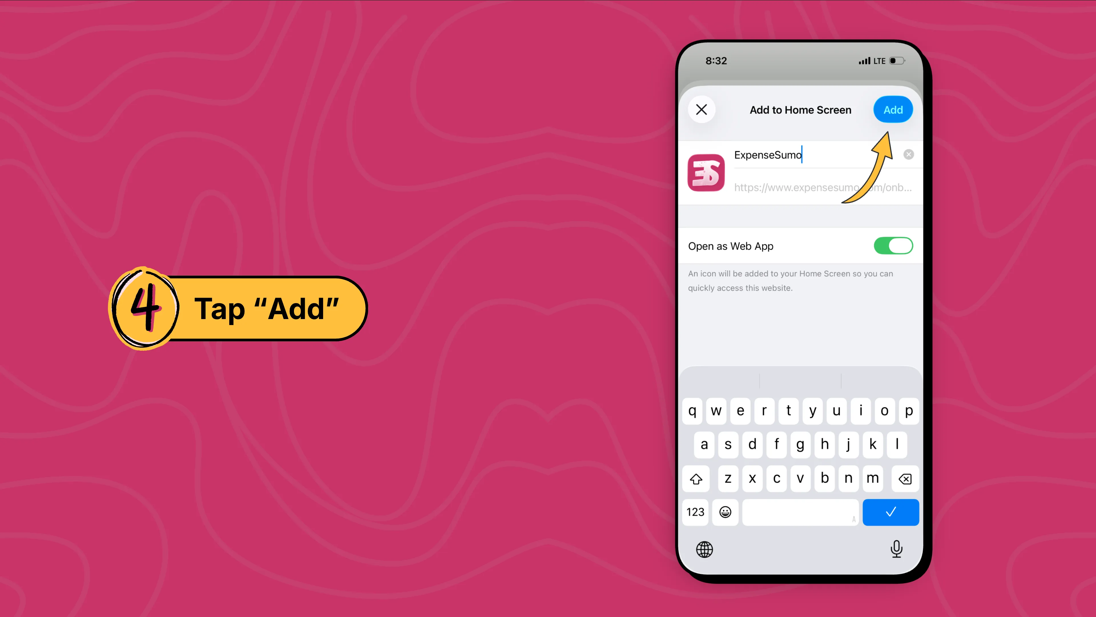 Step 4 (Final Step) - Tap "Add"